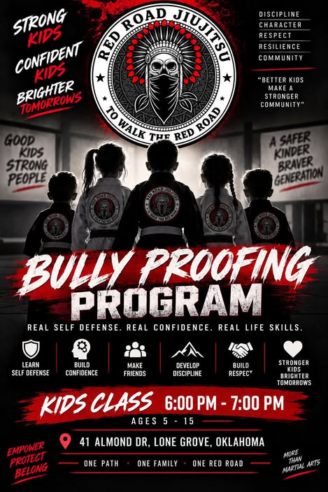 Red Road Jiu Jitsu Bully Proofing Program for kids